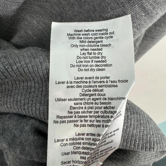 Motherhood Maternity Women’s Size Medium Gray Love At First Kick Graphic Hoodie - Picture 5 of 6